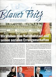 Blauer Fritz : Zeitung der AfD-Fraktion im Landtag Brandenburg I. Quart. 2024