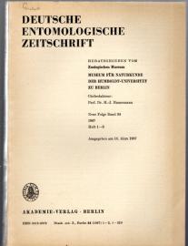 Deutsche Entomologische Zeitschrift, Neue Folge Band 34, Jahrgang 1987, Heft 1-3