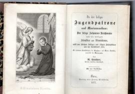 Die drei heiligen Jugendpatrone und Marienverehrer: Der selige Johannes Berchmans und die heiligen Aloysius und Stanislaus, nebst den übrigen heiligen und seligen Scholastikern aus der Gesellschaft Jesu.