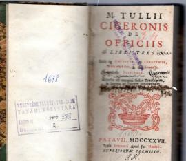 M. Tullii Ciceronis de Officiiis Libri Tres
