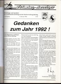 Fläming-Anzeiger. Amts- u. Mitteilungsblatt des Amtes Jüterbog 4.Jg. Nr. 1 - 23 (1992)