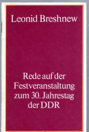Rede auf der Festveranstaltung zum 30. Jahrestag der DDR.