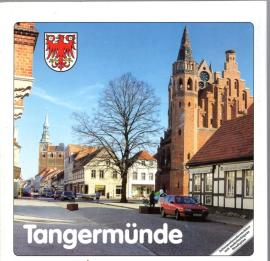 Tangermünde. Informationsbroschüre mit mehrfarbigem Stadtplan 