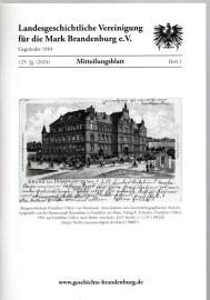 Mitteilungsblatt der Landesgeschichtlichen Vereinigung für die Mark Brandenburg e. V. 125. Jahrgang, Nr. 1(2024)