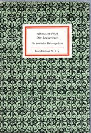 Der Lockenraub. Ein komisches Heldengedicht. Mit einem Nachwort von Walther Martin. Aus dem Englischen von Alexander Schröder.