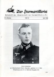 Der Sturmartillerist. Zeitschrift der Gemeinschaft der Sturmartillerie e.V. 30. Jahrgang, Heft 73, April 1980