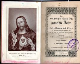 Das dem heiligsten Herzen Jesu geweihte Jahr : Betrachtungen und Gebete zu Ehren des heiligsten Herzens Jesu für die Tage der monatlichen Geistessammlung und die ersten Freitage eines jeden Monats 