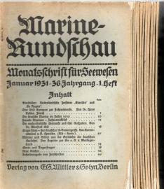 Marine-Rundschau. Monatsschrift für Seewesen. 36.Jg. , 1931, Heft 1 - 12 (komplett)