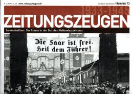 Zeitungszeugen Nr. 13 - Abstimmung an der Saar 