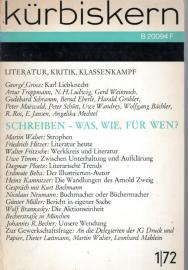 Kürbiskern. Literatur und Kritik. 1/72