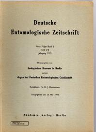 Deutsche Entomologische Zeitschrift, Neue Folge Band 2 - Jahrgang 1955, Heft I/II