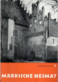 Märkische Heimat. Heimatkundliche Zeitschrift der Bezirke Cottbus, Frankfurt, Potsdam 4.Jg. 1960, Heft 5 Märkische Heimat. Heimatkundliche Zeitschrift der Bezirke Cottbus, Frankfurt, Potsdam 4.Jg. 1960, Heft 5