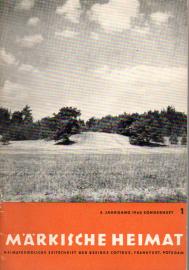 Märkische Heimat. Heimatkundliche Zeitschrift der Bezirke Cottbus, Frankfurt, Potsdam 4.Jg. 1960, Sonderheft 1 Märkische Heimat. Heimatkundliche Zeitschrift der Bezirke Cottbus, Frankfurt, Potsdam 4.Jg. 1960, Sonderheft 1