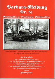 Barbara-Meldung Nr. 51: Mitteilungsblatt zur brandenburger Militärgeschichte Barbara-Meldung Nr. 51: Mitteilungsblatt zur brandenburger Militärgeschichte
