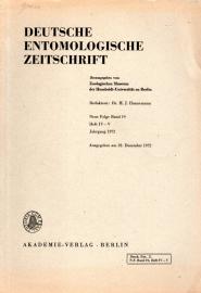 Deutsche Entomologische Zeitschrift, Neue Folge Band 19, Jahrgang 1972, Heft IV - V