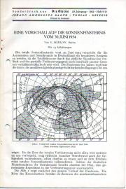 Eine Vorschau auf die Sonnenfinsternis vom 30. Juni 1954
