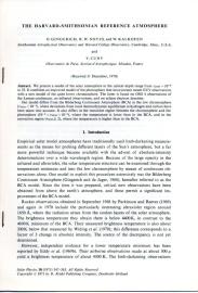 The Harvard-Smithsonian Reference Atmosphäre