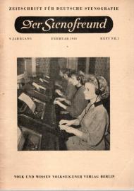 Der Stenofreund : Zeitschrift für Deutsche Stenografie 9. Jhg. Heft Nr. 02, Febr. 1958