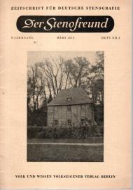 Der Stenofreund : Zeitschrift für Deutsche Stenografie 9. Jhg. Heft Nr. 03, März  1958